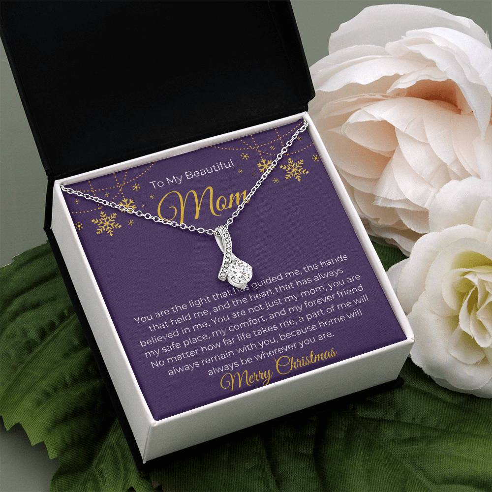 To My Beautiful Mom, Merry Christmas - Alluring Beauty Necklace