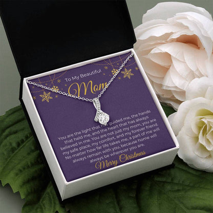 To My Beautiful Mom, Merry Christmas - Alluring Beauty Necklace