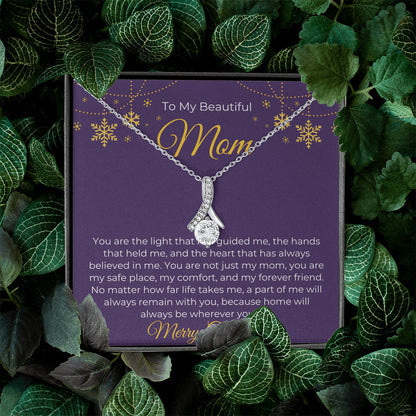 To My Beautiful Mom, Merry Christmas - Alluring Beauty Necklace