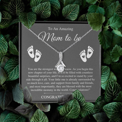 To My Amazing Mom to be, Congratulations - Alluring Beauty Necklace