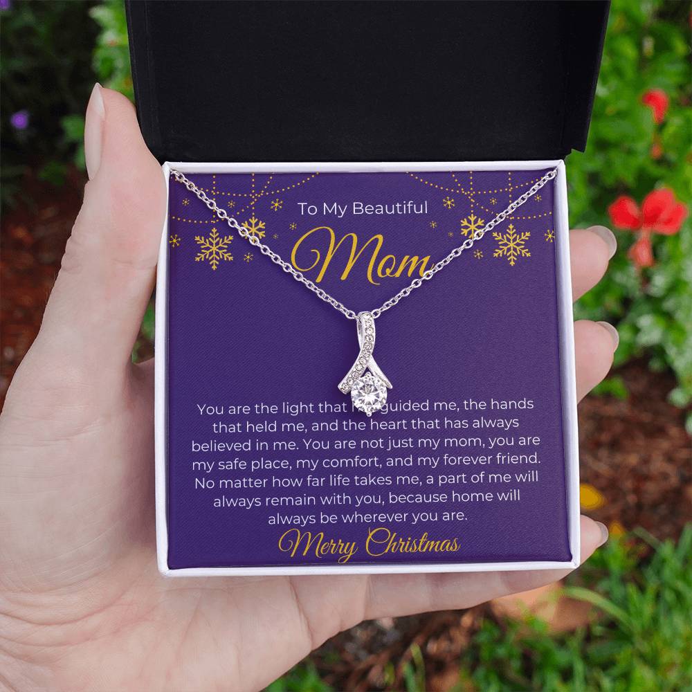 To My Beautiful Mom, Merry Christmas - Alluring Beauty Necklace
