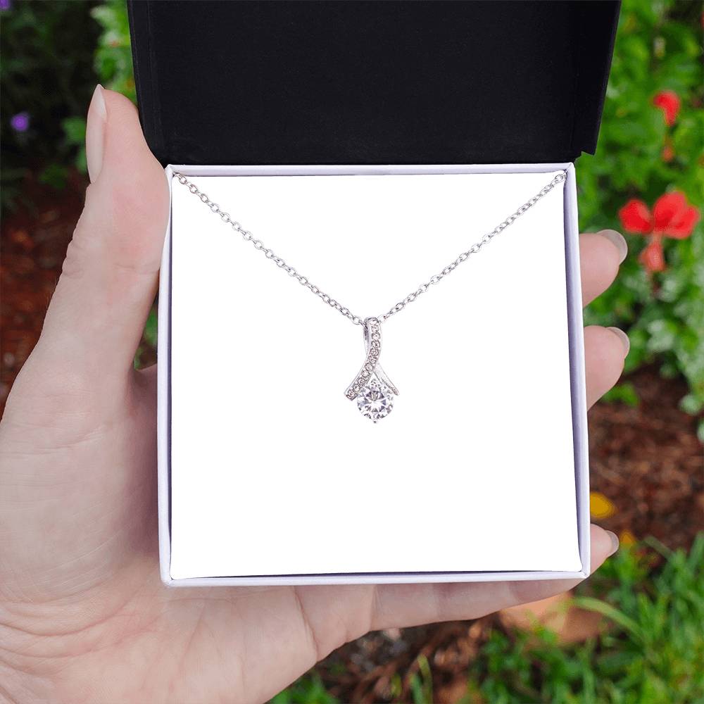 To My Beautiful Daughter, Love You Always - Love Knot Necklace