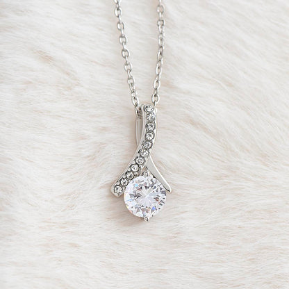 To My Beautiful Daughter, Love You Always - Love Knot Necklace