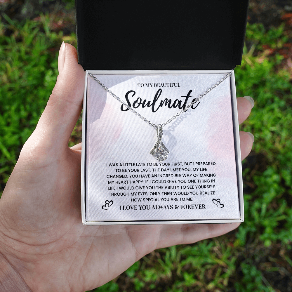 To My Beautiful Soulmate, Love You Always & Forever - Alluring Beauty Necklace