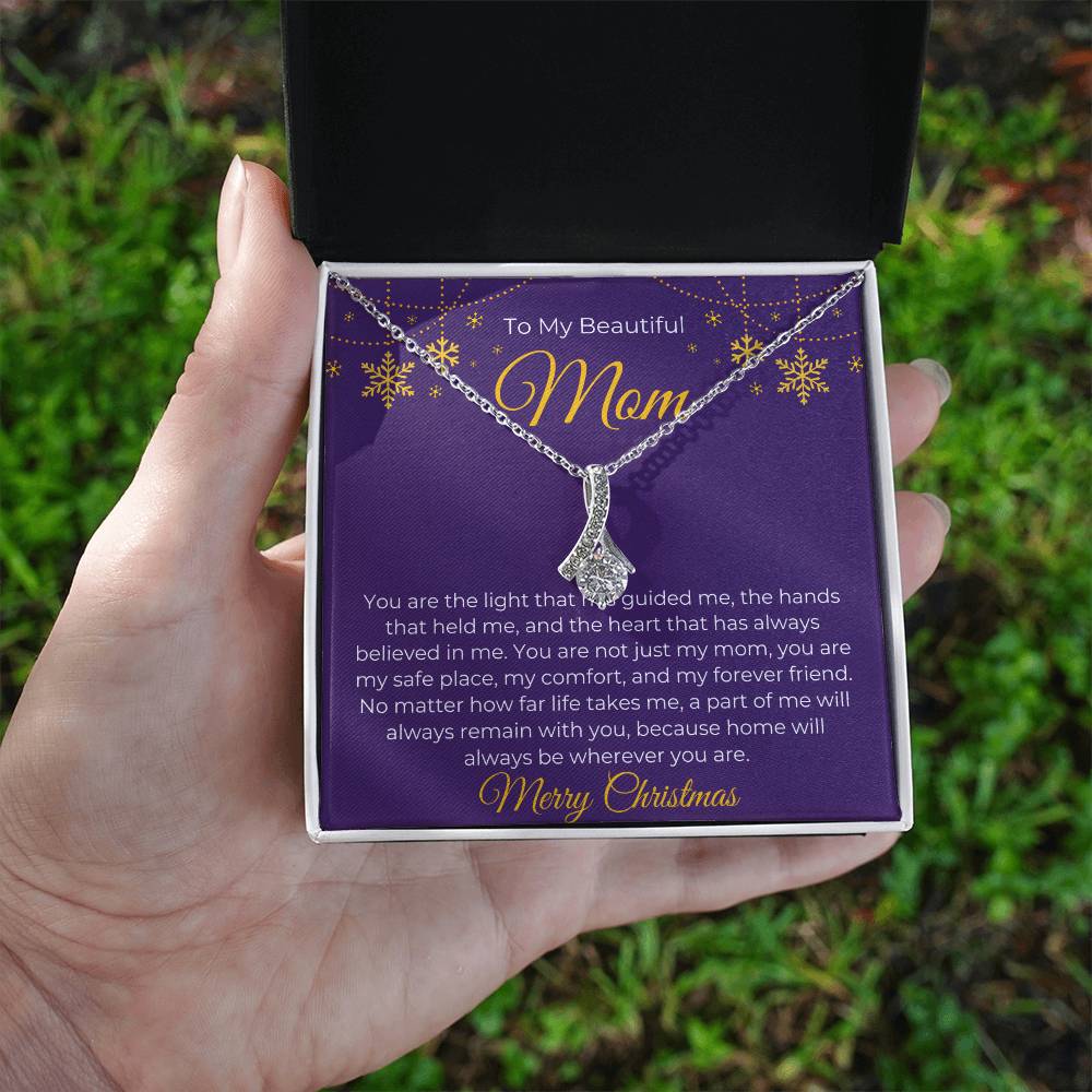 To My Beautiful Mom, Merry Christmas - Alluring Beauty Necklace