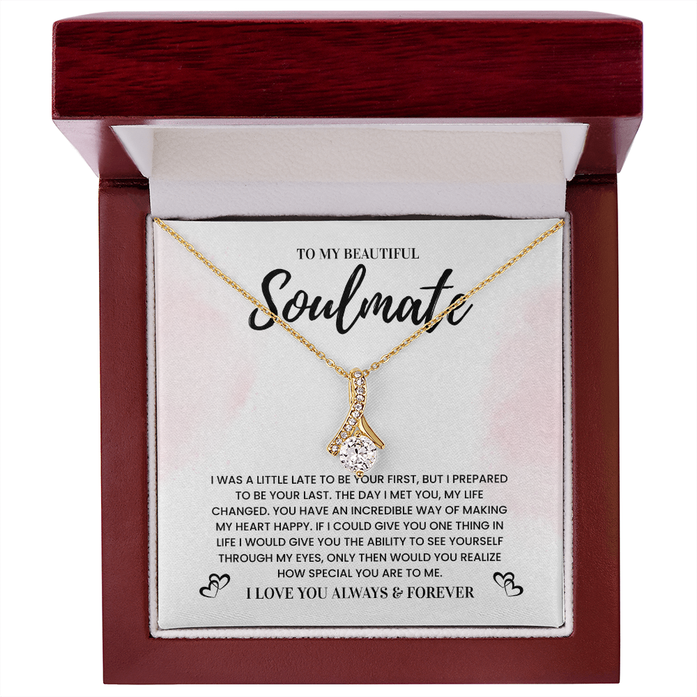 To My Beautiful Soulmate, Love You Always & Forever - Alluring Beauty Necklace