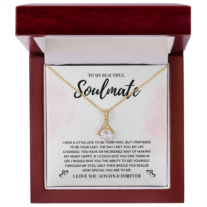 To My Beautiful Soulmate, Love You Always & Forever - Alluring Beauty Necklace