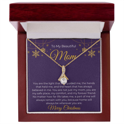 To My Beautiful Mom, Merry Christmas - Alluring Beauty Necklace