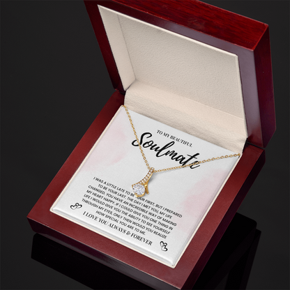 To My Beautiful Soulmate, Love You Always & Forever - Alluring Beauty Necklace