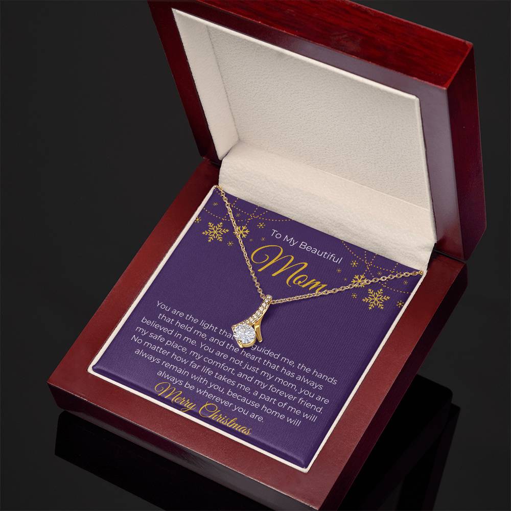 To My Beautiful Mom, Merry Christmas - Alluring Beauty Necklace