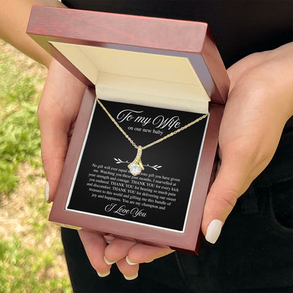 To My Wife, On Our New Baby - Alluring Beauty Necklace