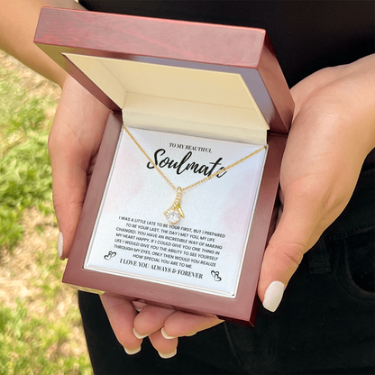 To My Beautiful Soulmate, Love You Always & Forever - Alluring Beauty Necklace