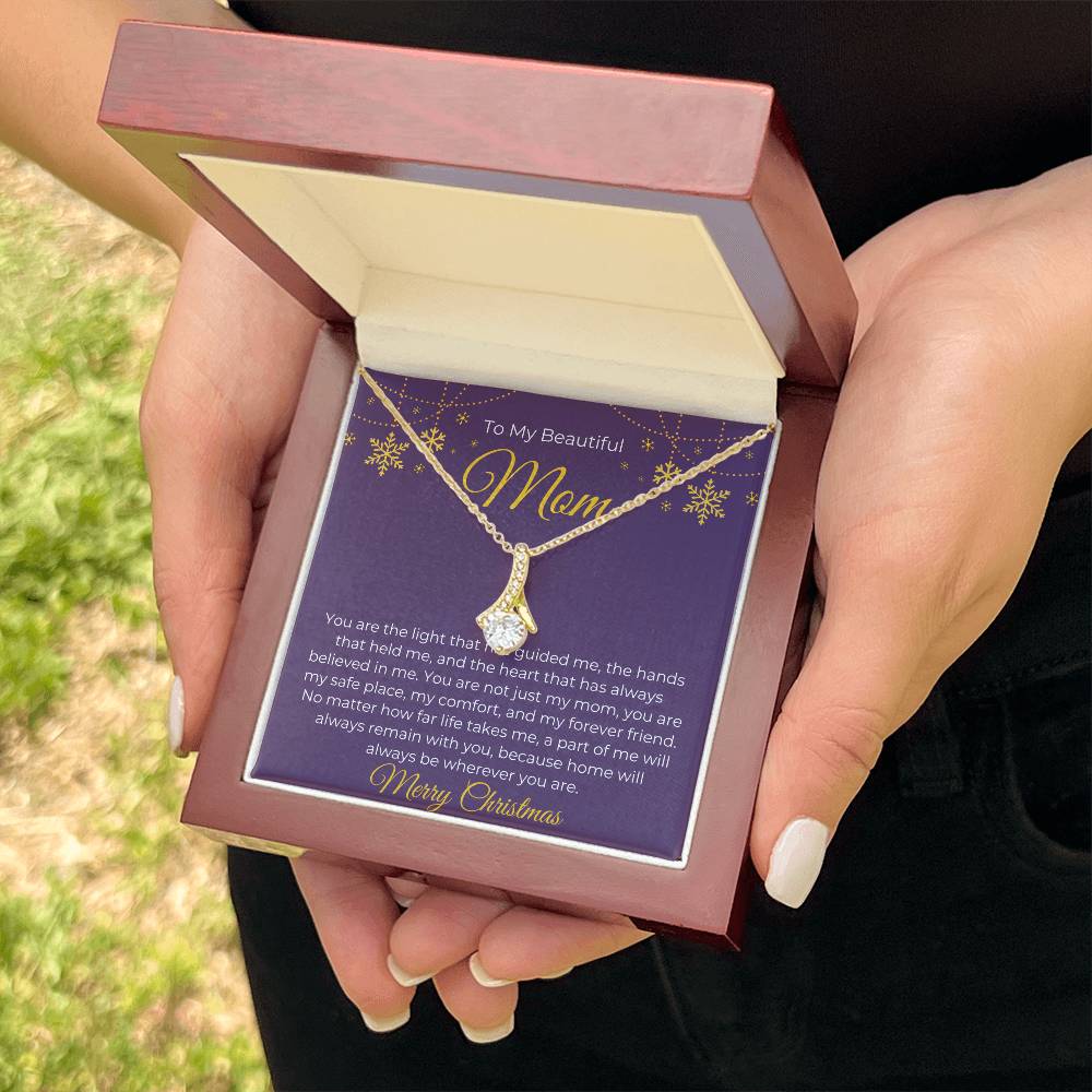 To My Beautiful Mom, Merry Christmas - Alluring Beauty Necklace