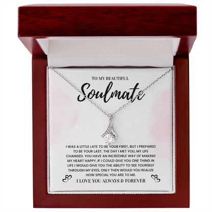 To My Beautiful Soulmate, Love You Always & Forever - Alluring Beauty Necklace