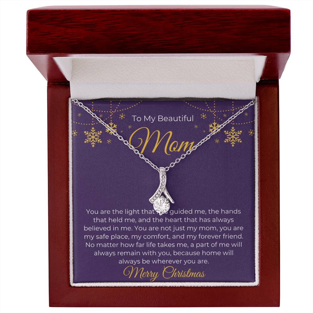 To My Beautiful Mom, Merry Christmas - Alluring Beauty Necklace