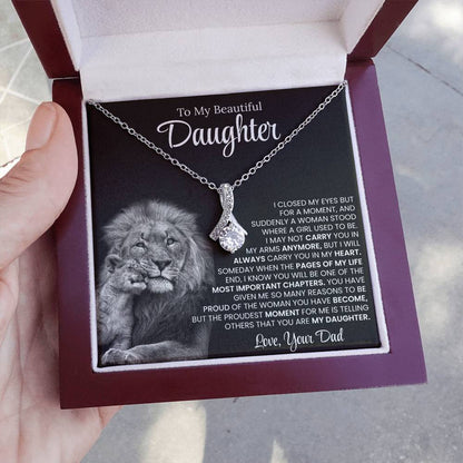 To My Beautiful Daughter, Love From Dad - Alluring Beauty Necklace