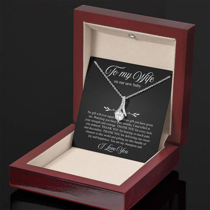 To My Wife, On Our New Baby - Alluring Beauty Necklace