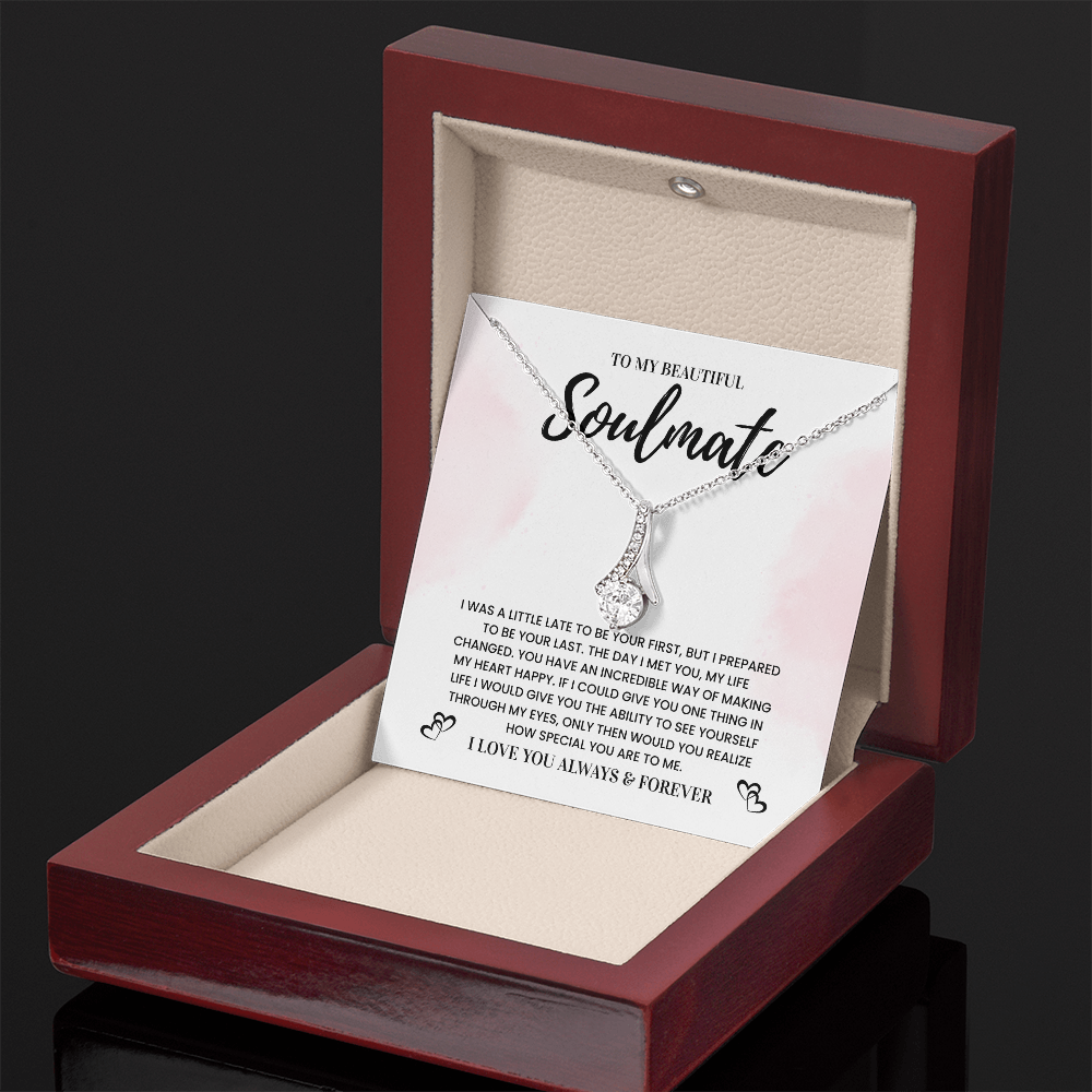To My Beautiful Soulmate, Love You Always & Forever - Alluring Beauty Necklace
