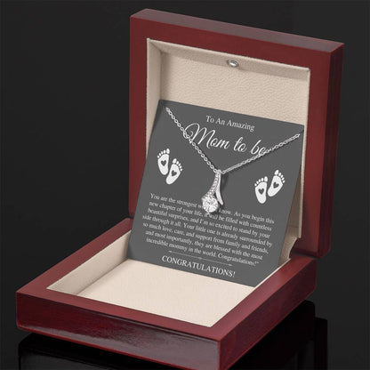 To My Amazing Mom to be, Congratulations - Alluring Beauty Necklace