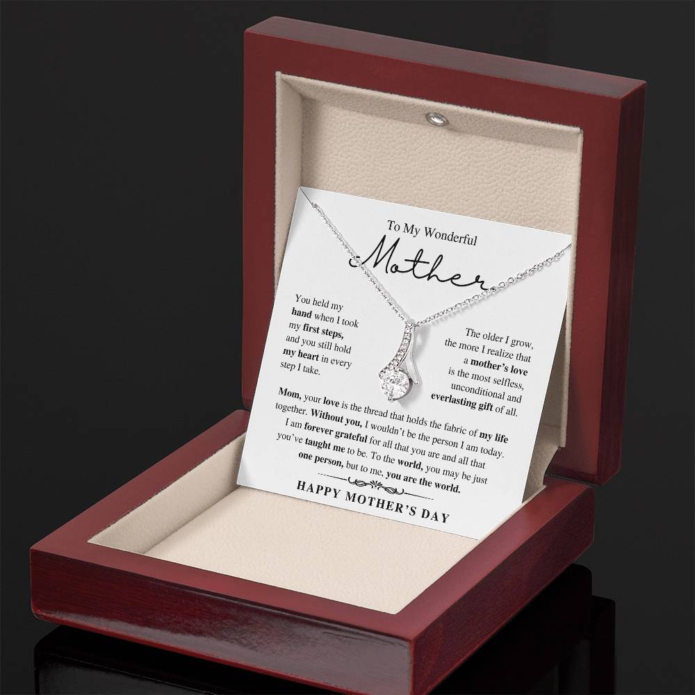 To My Wonderful Mother, Happy Mother's Day - Alluring Beauty Necklace
