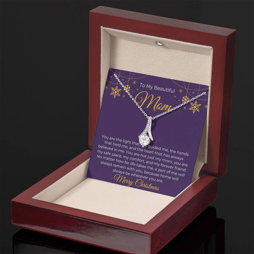 To My Beautiful Mom, Merry Christmas - Alluring Beauty Necklace