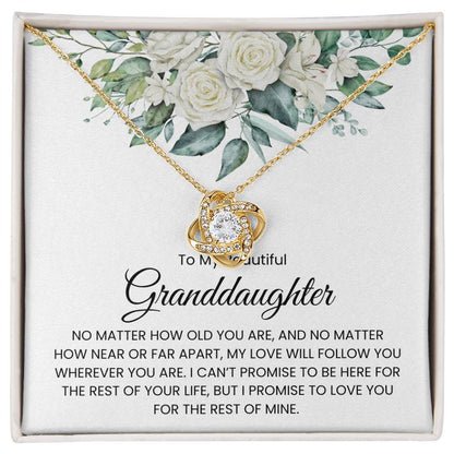 To My Beautiful Granddaughter - Love Knot Necklace