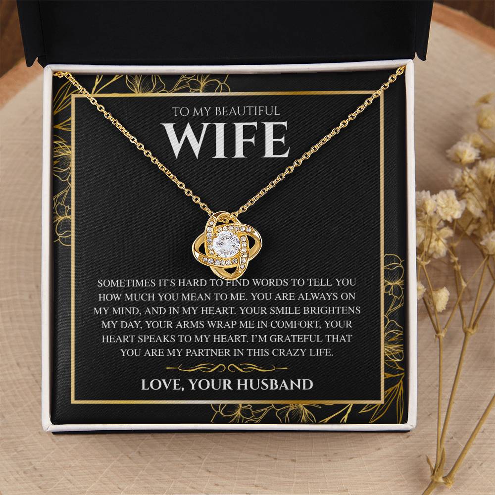 To My Wife, From Husband - Love Knot Necklace
