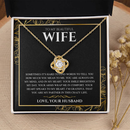 To My Wife, From Husband - Love Knot Necklace