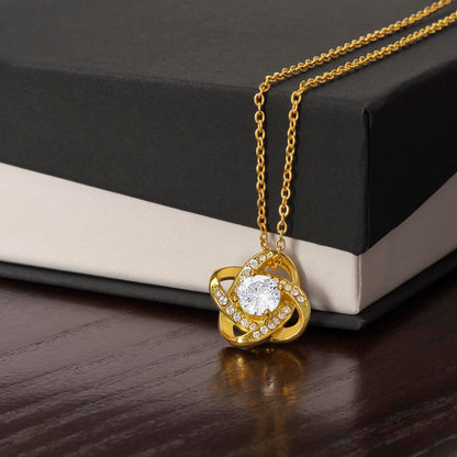 To My Beautiful Daughter, Love You Always - Love Knot Necklace