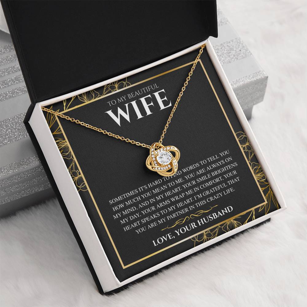 To My Wife, From Husband - Love Knot Necklace