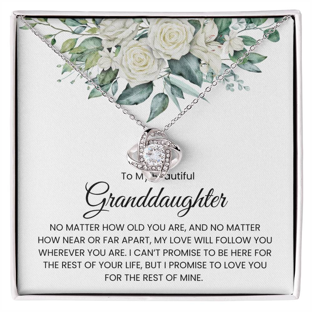 To My Beautiful Granddaughter - Love Knot Necklace