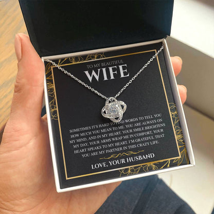To My Wife, From Husband - Love Knot Necklace