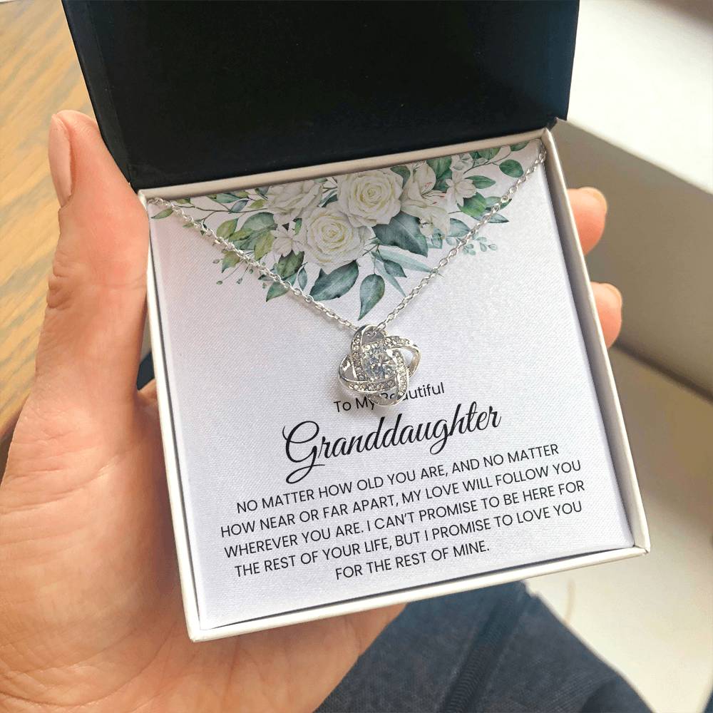 To My Beautiful Granddaughter - Love Knot Necklace