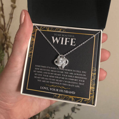 To My Wife, From Husband - Love Knot Necklace