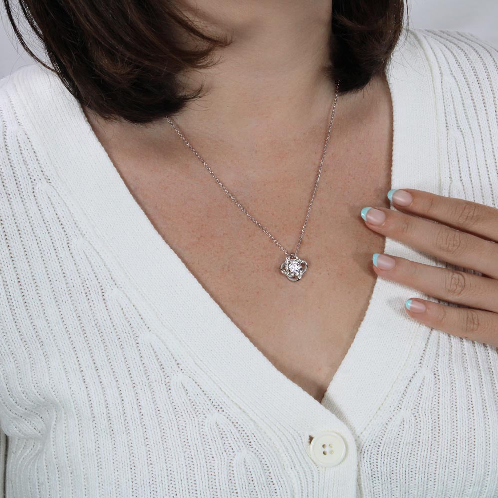 To My Beautiful Wife, From Husband - Love Knot Necklace