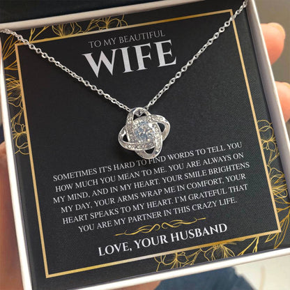 To My Wife, From Husband - Love Knot Necklace