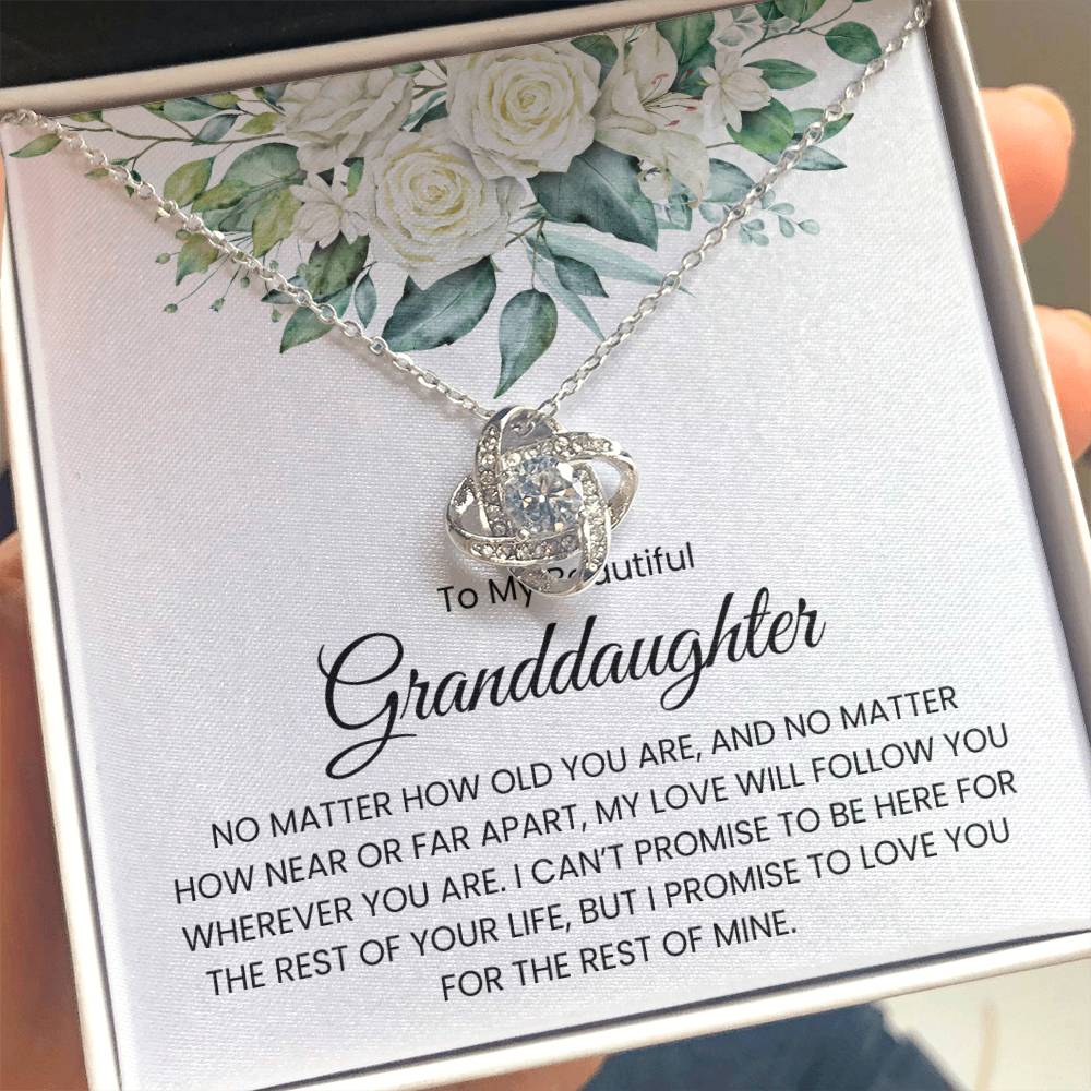To My Beautiful Granddaughter - Love Knot Necklace