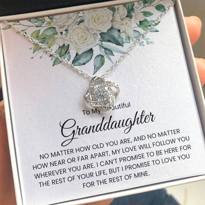 To My Beautiful Granddaughter - Love Knot Necklace