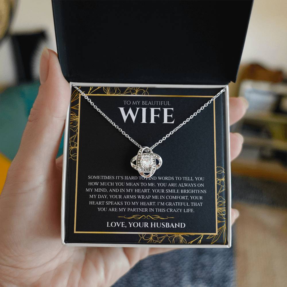 To My Wife, From Husband - Love Knot Necklace