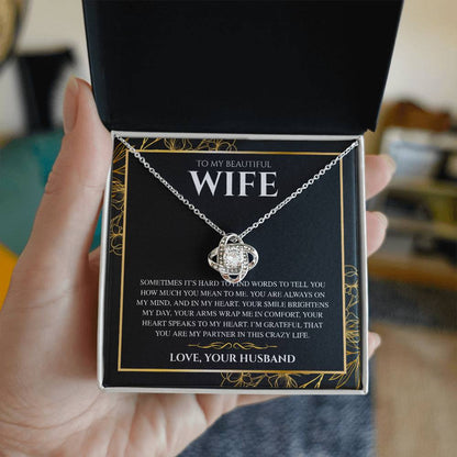 To My Wife, From Husband - Love Knot Necklace