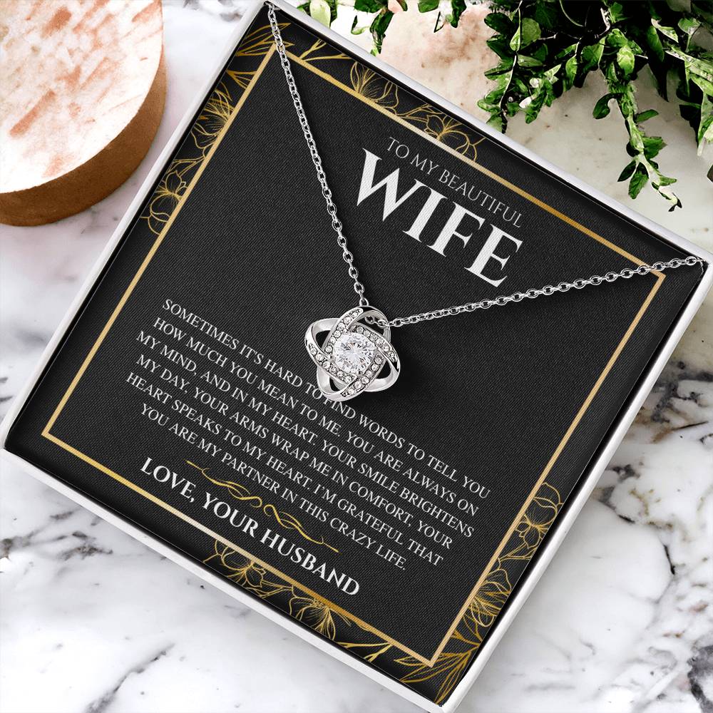 To My Wife, From Husband - Love Knot Necklace