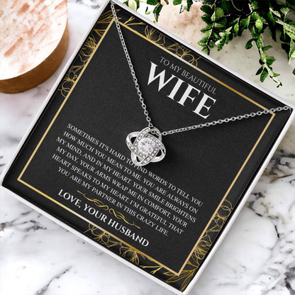 To My Wife, From Husband - Love Knot Necklace