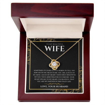 To My Wife, From Husband - Love Knot Necklace