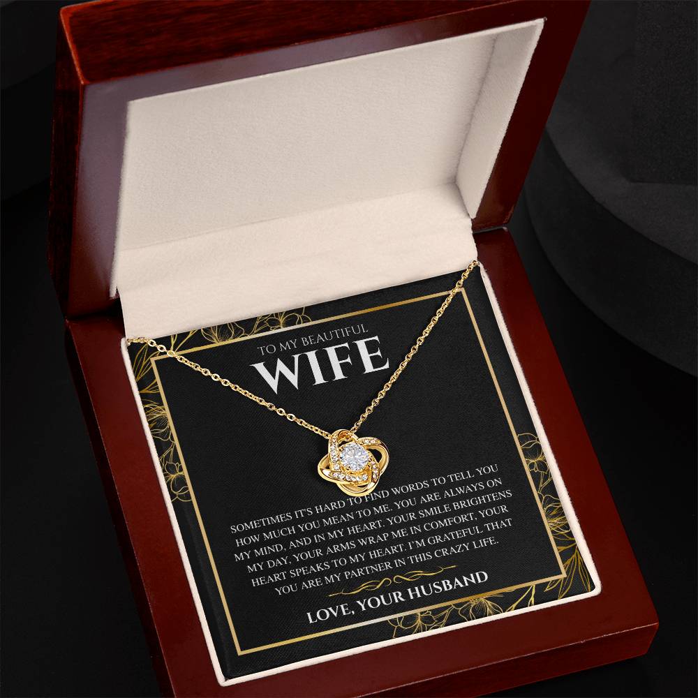 To My Wife, From Husband - Love Knot Necklace