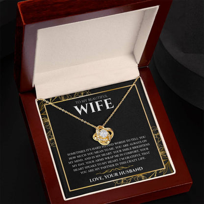 To My Wife, From Husband - Love Knot Necklace