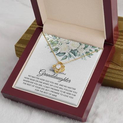 To My Beautiful Granddaughter - Love Knot Necklace