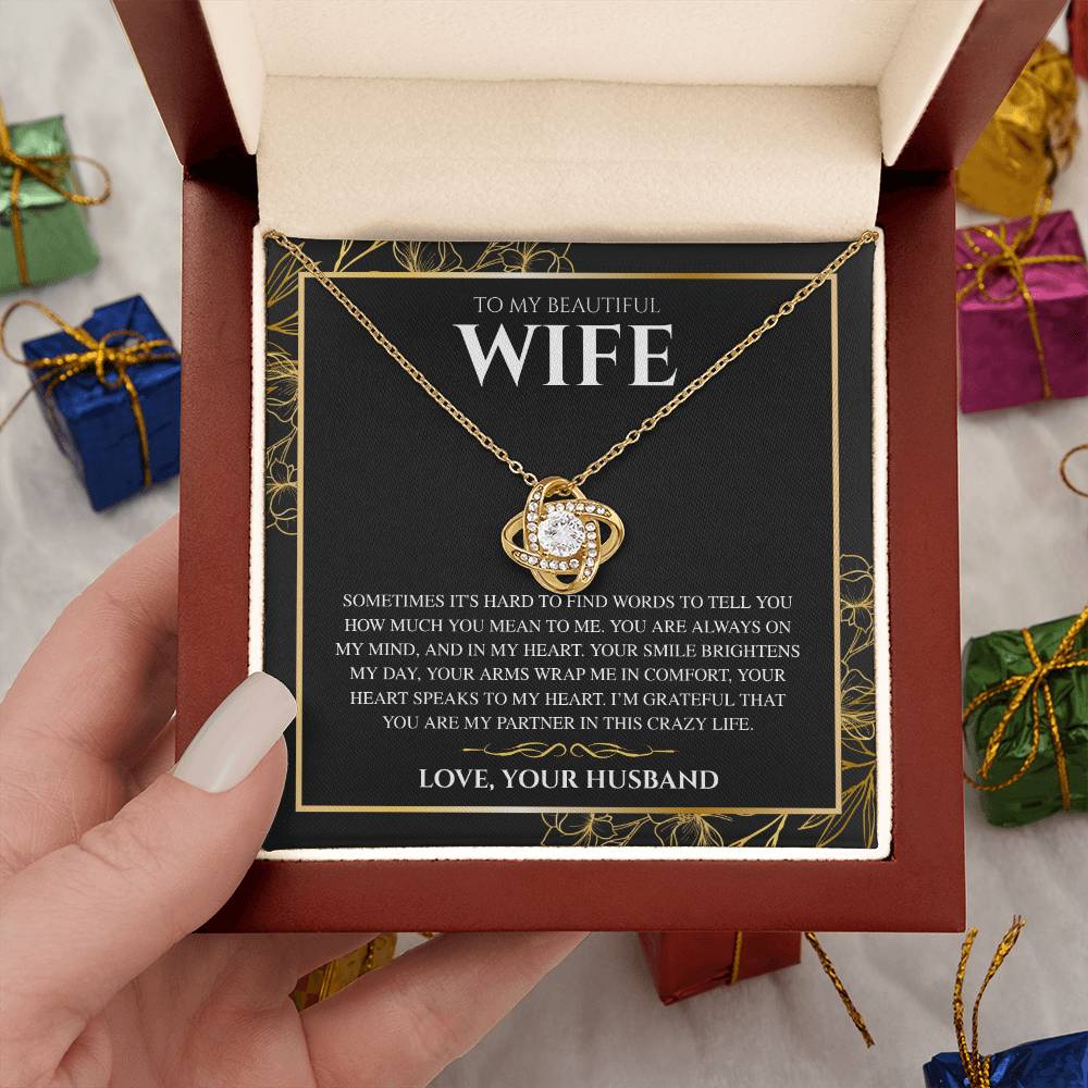 To My Wife, From Husband - Love Knot Necklace