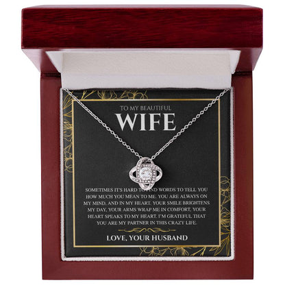 To My Wife, From Husband - Love Knot Necklace