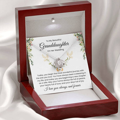 To My Granddaughter, On Her Wedding - Love Knot Necklace