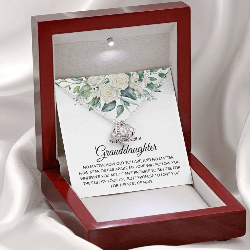 To My Beautiful Granddaughter - Love Knot Necklace